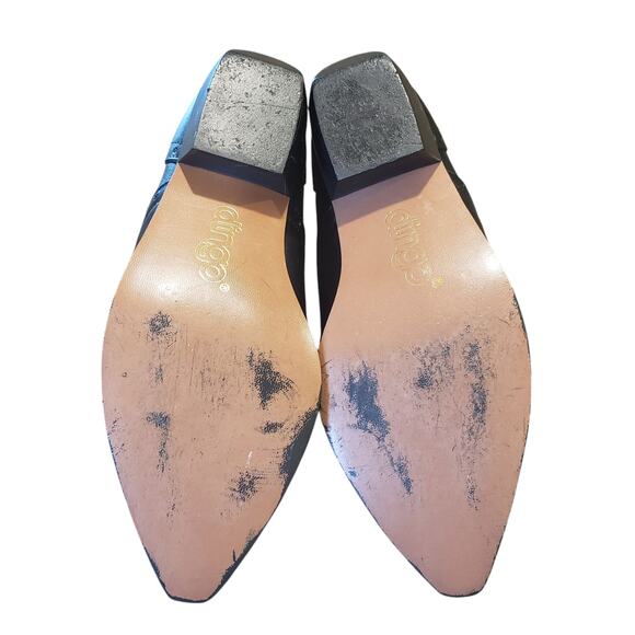 DINGO Black Leather Western Ankle Boots  8W Country Glam Southern Style Western - Picture 6 of 10